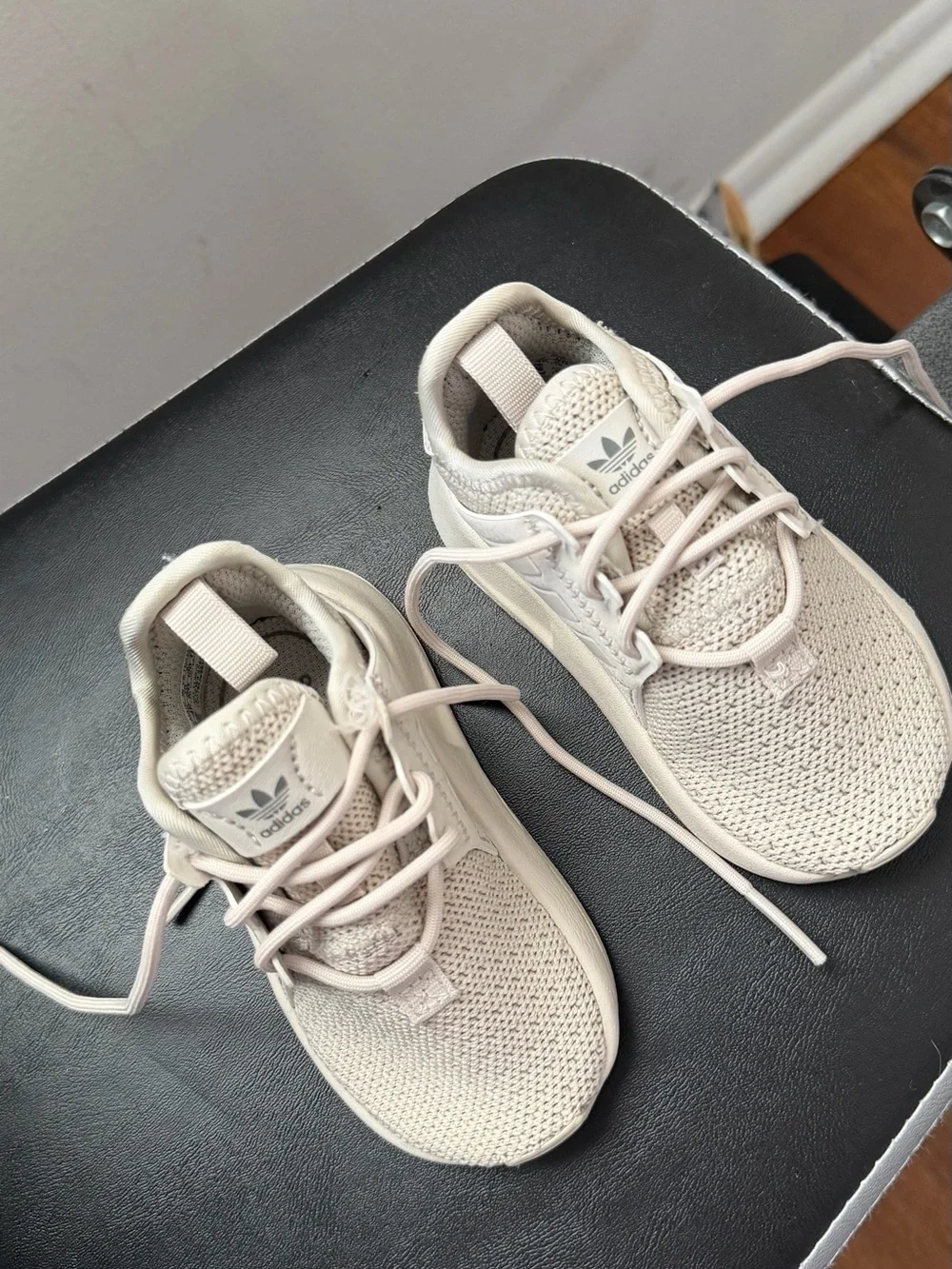 adidas Cream Knit Slip-On Kids Sneakers